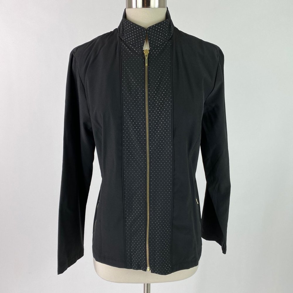 Zenergy by Chico's Neema Studded Zip Up Jacket